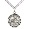 Sterling silver St. Camillus of Lellis patron saint medal necklace 7/8 inch on 24 inch chain by Bliss