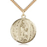 14kt Gold Filled Our Lady of Guadalupe Catholic Medal Necklace Large 1.25 inch on 24 inch Chain by Bliss