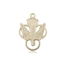 14kt Solid Gold Holy Spirit Dove Medal Pendant 3/4 x 1/2 Inch Handcrafted by Bliss Manufacturing