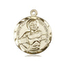 14kt Solid Gold St. Dismas the Good Thief Medal Pendant 7/8 x 3/4 by Bliss