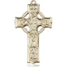 14kt Solid Gold Large Celtic Cross Pendant 1-3/8x3/4 inch with knotwork detail by Bliss Manufacturing