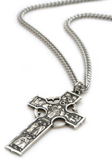 Sterling Silver Large Celtic Cross Necklace | 1 5/8 x 7/8 Pendant | 24" Chain | USA Made by Bliss