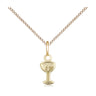 Small 14kt gold filled chalice pendant necklace 3/8 x 1/8 inch 18 inch chain by Bliss Manufacturing