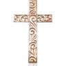 Extra Large 14kt Solid Gold Knurled Cross Pendant 3 inch by 1.75 inch handcrafted by Bliss Manufacturing