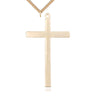 Extra Large 14kt Gold Filled Cross Necklace 3 inch pendant with 24 inch chain by Bliss Manufacturing