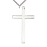 Extra Large Sterling Silver Cross Necklace 3 inch by 1¾ inch with 24 inch chain by Bliss Manufacturing