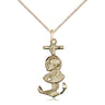 Gold filled St. Christopher medal necklace, 7/8 inch by 3/8 inch pendant, 18 inch chain, handmade by Bliss