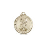 14kt Solid Gold St. Jude Patron Saint Medal Pendant 5/8 inch Small Handcrafted by Bliss