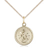 Small 14kt gold filled Miraculous Medal necklace with 5/8 x 1/2 inch pendant on 18 inch chain by Bliss