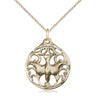14kt Gold Filled Holy Spirit pendant necklace with dove design, 3/4 inch medal on 18 inch chain by Bliss Manufacturing