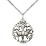Sterling Silver Holy Spirit Pendant Necklace 3/4 inch with 18 inch Chain by Bliss Manufacturing