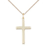 14kt gold filled Catholic cross necklace 7/8 inch pendant with 18 inch chain handcrafted by Bliss Manufacturing