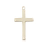 14kt solid gold cross pendant medium 7/8 inch by 1/2 inch handcrafted by Bliss Manufacturing USA