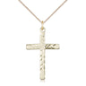 Gold Filled Medium Catholic Cross Necklace 1-1/8 x 3/4 inches with 18 inch curb chain by Bliss