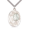 Large Sterling Silver Miraculous Medal Necklace with 1 3/8 x 7/8 inch pendant on 24 inch chain by Bliss