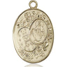 14kt Solid Gold Large Miraculous Medal Pendant 1 3/8 x 7/8 inches Handcrafted by Bliss Manufacturing