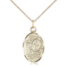 14kt Gold Filled Medium Miraculous Medal Necklace 7/8 x 1/2 inches with 18 inch chain by Bliss