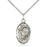 Sterling Silver Medium Miraculous Medal Necklace 7/8 x 1/2 inches with 18 inch Chain by Bliss
