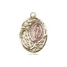 14kt solid gold Miraculous Medal pendant 3/4 inch by Bliss Manufacturing USA
