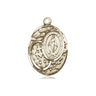14kt solid gold Miraculous Medal pendant 3/4 x 1/2 inches handcrafted by Bliss Manufacturing USA