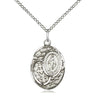 Sterling Silver Miraculous Medal Necklace with 18 inch chain - 3/4 x 1/2 inch pendant - Bliss USA