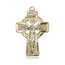 14kt Solid Gold Medium Celtic Crucifix Pendant 1x0.625 inch handcrafted by Bliss Manufacturing USA