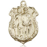 14kt Solid Gold Large St. Michael the Archangel medal pendant 1 1/4 inch by Bliss Manufacturing