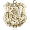 14kt solid gold large St. Michael the Archangel medal pendant 1 3/8 x 1 1/8 inches handcrafted by Bliss