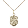 14kt Gold Filled St. Michael the Archangel small patron saint medal necklace with 18 inch chain by Bliss