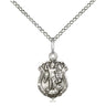 Sterling Silver St. Michael the Archangel small patron saint medal necklace with 18 inch chain by Bliss