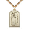 Medium 14kt gold filled St. Anthony patron saint medal necklace with 24 inch curb chain, handcrafted by Bliss