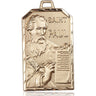 14kt Solid Gold Large St. Paul the Apostle Patron Saint Medal Pendant 1-1/4x3/4 inch by Bliss Manufacturing
