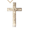 14kt Gold Filled Large Crucifix Necklace 1 3/4 inch pendant with 24 inch chain by Bliss Manufacturing USA