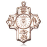 14kt Solid Gold Large Five-Way Air Force Medal Pendant 1.25 x 1 inch handcrafted by Bliss