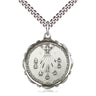 Sterling Silver Seven Gifts of the Holy Spirit Catholic pendant necklace with 24 inch chain by Bliss Manufacturing
