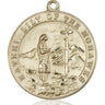 14kt Solid Gold Large St. Kateri Tekakwitha Medal Pendant 1 1/4 x 1 1/8 inches Handcrafted by Bliss