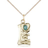 14kt Gold Filled Miraculous Medal Necklace 3/4 x 3/8 inches with 18 inch curb chain handmade in USA by Bliss Manufacturing