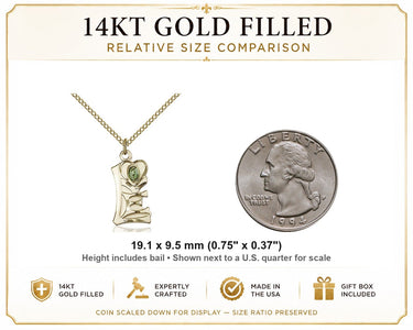 Collar de Medalla Milagrosa Mediana de Oro Relleno de 14kt | 1.9x0.95cm | Cadena de 45.7cm | Bliss