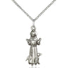 Sterling Silver St. Francis of Assisi Patron Saint Medal Necklace 1 inch by 3/8 inch on 18 inch chain by Bliss