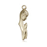 14kt Solid Gold Madonna Medal Pendant 1 x 1/4 inch Handcrafted by Bliss Manufacturing USA