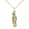14kt Gold Filled St. Patrick patron saint medal necklace, 1 inch by 1/4 inch with 18 inch chain, handmade by Bliss Manufacturing