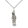 Sterling Silver St. Patrick Patron Saint Medal Necklace with 18 Inch Curb Chain by Bliss Manufacturing