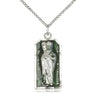 Sterling Silver St. Patrick Patron Saint Medal Necklace 1X1/2 inch with 18 inch chain by Bliss