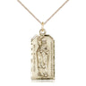 14kt Gold Filled St Patrick Patron Saint Medal Necklace 1x1/2 inch pendant with 18 inch chain by Bliss