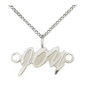 Small Sterling Silver JOY Pendant Necklace 3/8x1 inch Jesus First Others Second Yourself Last 18 inch Chain by Bliss