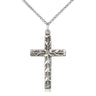 Sterling silver large Catholic cross necklace 1.25 inches pendant with 18 inch chain by Bliss USA
