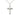 Sterling silver medium cross necklace 1 1/8 x 5/8 inches with 18 inch lite curb chain by Bliss USA