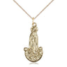 14kt Gold Filled Our Lady of Fatima Medal Necklace 1 x 1/2 inch pendant on 18 inch chain by Bliss