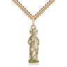 14kt gold filled Sacred Heart pendant necklace with 24 inch curb chain, 1 x 1/4 inch, handcrafted by Bliss Manufacturing USA