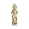 14kt solid gold Sacred Heart medal pendant, 1x1/4 inch, handcrafted by Bliss Manufacturing USA